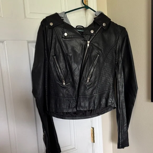 Forever 21 Black Leather Biker Jacket - Picture 1 of 3